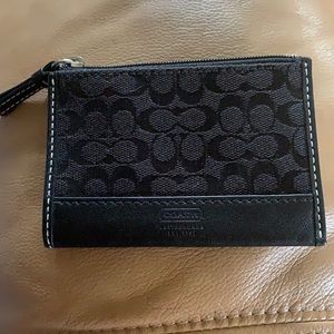 Coach change/credit card purse, black